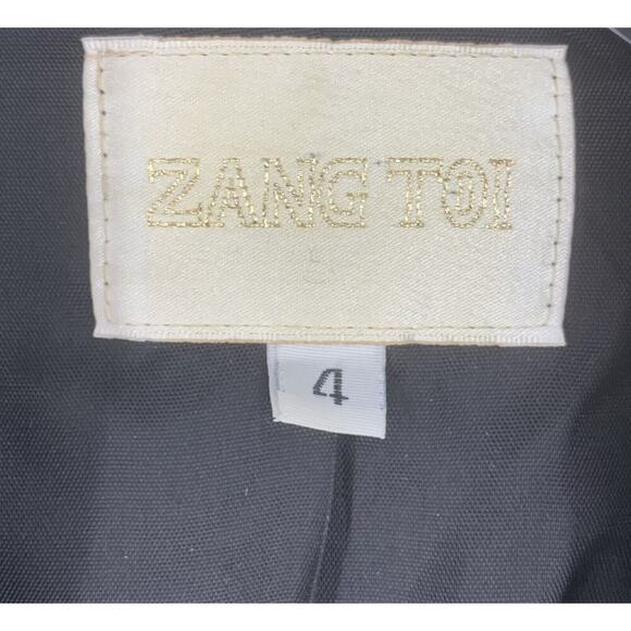 Vintage 1990's Zang Toi Sz 4 Black Wool Jacket Cameo Buttons Avant Garde *READ* - Picture 3 of 9